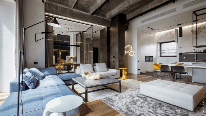 thiết kế nội thất căn hộ theo phong cách đương đại